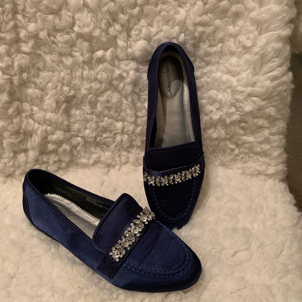 Blue loafers